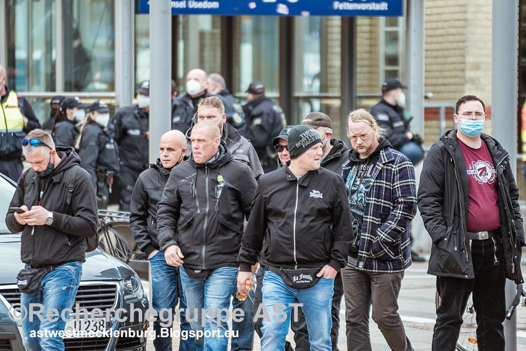 Christian Meyer bei einer NPD-Demonstration am 01.05.2021 in Greifswald.