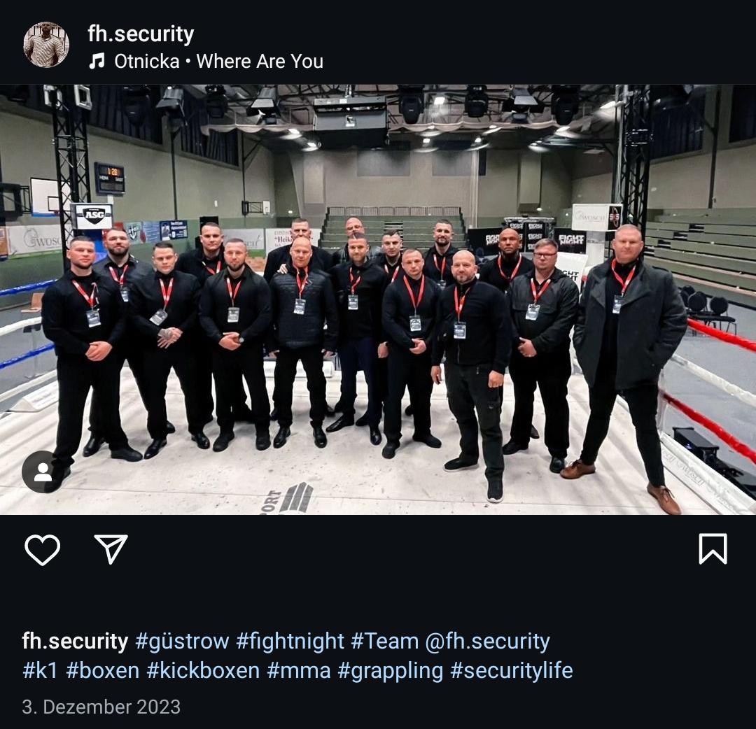 FH Security bei der Fight Night 2022/23.